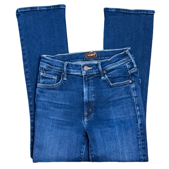 MOTHER The Insider Ankle Mid Rise Straight Leg Denim Jeans in Mind Games Size 27 - Picture 6 of 14